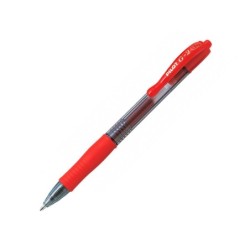 Boligrafo pilot g-2 rojo tinta gel retractil sujecion de caucho en blister