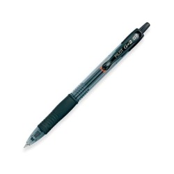 Boligrafo pilot g-2 negro tinta gel retractil sujecion de caucho en blister