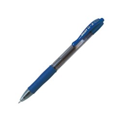 Boligrafo pilot g-2 azul tinta gel retractil sujecion de caucho en blister