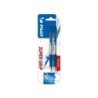 Boligrafo pilot super grip azul retractil sujecion de caucho tinta base de aceite en blister de 2 unidades