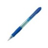 Boligrafo pilot super grip azul retractil sujecion de caucho tinta base de aceite en blister de 2 unidades