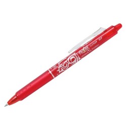 Boligrafo pilot frixion clicker borrable 0,7 mm punta media rojo en blister