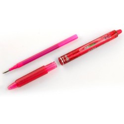 Boligrafo pilot frixion clicker borrable 0,7 mm punta media rojo en blister