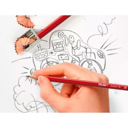 Lapices de grafito milan hexagonal hb  goma 430  afilalapiz blister de 3 unidades