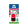 Sacapuntas milan compact touch duo plastico 2 usos con goma  2 recambios de goma en blister