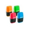 Sacapuntas milan compact touch duo plastico 2 usos con goma  2 recambios de goma en blister