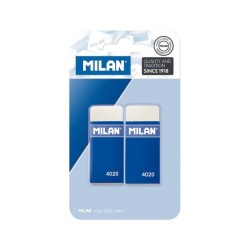 Goma de borrar milan 4020 miga de pan blister de 2 unidades