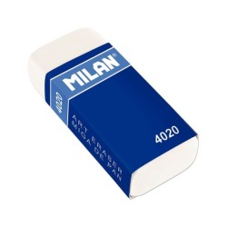 Goma de borrar milan 4020 miga de pan blister de 2 unidades