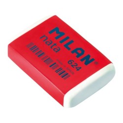 Goma de borrar milan nata 624 blister de 4 unidades