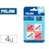 Goma de borrar milan 430 blister de 4 unidades