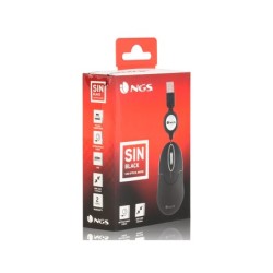 Raton ngs wired sin 1000 dpi retractil 3 botones usb color negro