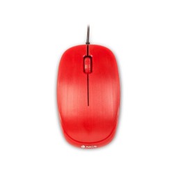 Raton ngs wired flame optico con cable 1000 dpi ambidiestros usb color rojo
