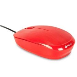 Raton ngs wired flame optico con cable 1000 dpi ambidiestros usb color rojo