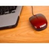 Raton ngs wired flame optico con cable 1000 dpi ambidiestros usb color rojo