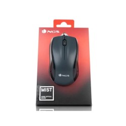 Raton ngs wired mist optico con cable 1000 dpi ambidiestros usb color negro