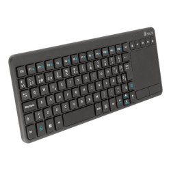 Teclado ngs warrior inalambrico touch pad con teclas multimedia de 2,4 ghz color negro
