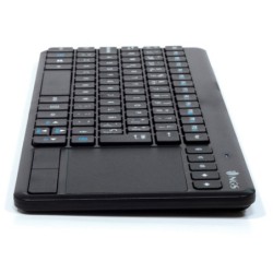 Teclado ngs warrior inalambrico touch pad con teclas multimedia de 2,4 ghz color negro