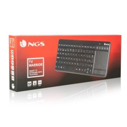 Teclado ngs warrior inalambrico touch pad con teclas multimedia de 2,4 ghz color negro
