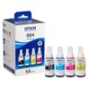 Ink-epson /664 4 clr multipack (bk / c / m / y) ecotank l300 / l355 / l555 / et-2500 / et-2550 / et-2600 /