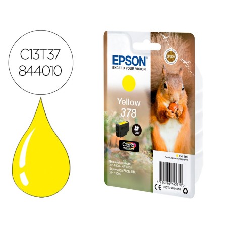 Ink-jet epson singlepack amarillo 378 claria photo hd ink