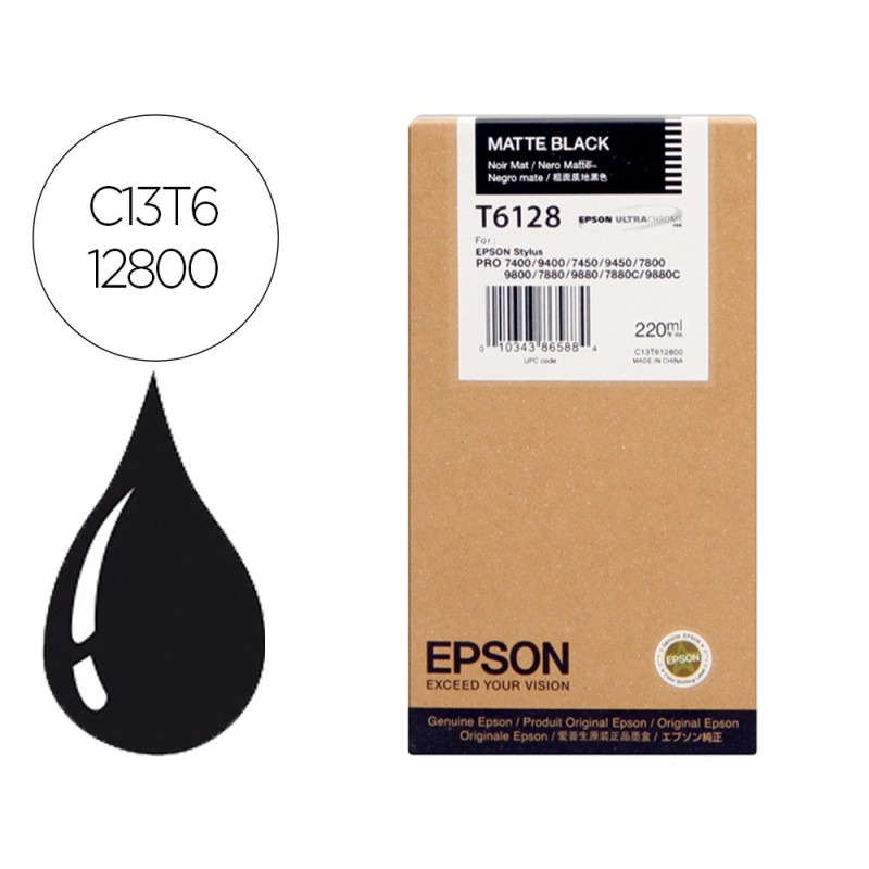 Ink-jet epson gf stylus photo 7450/9450/ 7400/9400/7880/ 9880/7800/9800 negro mate alta capacidad/