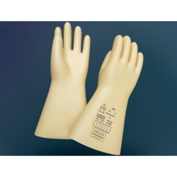 Guantes faru latex aislante proteccion electrica hasta 500 voltios clase 00 talla 9 color beige