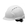 Casco faru polietileno ventilado 6 puntos fijacion ajuste ruleta color blanco