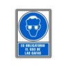 Pictograma archivo 2000 obligatorio uso de gafas pvc azul luminiscente 210x297 mm