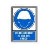 Pictograma archivo 2000 obligatorio uso de casco pvc azul luminiscente 210x297 mm