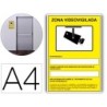 Pictograma archivo 2000 camaras de vigilancia en grabacion las 24 horas pvc amarillo luminiscente 210x297