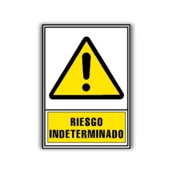 Pictograma archivo 2000 riesgo indeterminado pvc amarillo luminiscente 210x297 mm