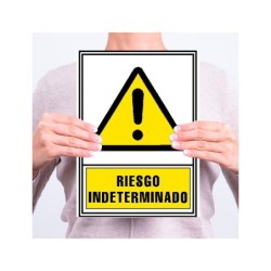 Pictograma archivo 2000 riesgo indeterminado pvc amarillo luminiscente 210x297 mm