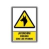 Pictograma archivo 2000 atencion cuidado con los perros pvc amarillo luminiscente 210x297 mm