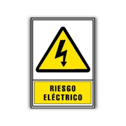 Pictograma archivo 2000 riesgo electrico pvc amarillo luminiscente 210x297 mm