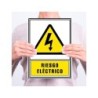 Pictograma archivo 2000 riesgo electrico pvc amarillo luminiscente 210x297 mm