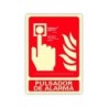 Pictograma archivo 2000 pulsador de alarma pvc rojo luminiscente 210x300 mm