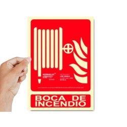 Pictograma archivo 2000 boca de incendio pvc rojo luminiscente 210x300 mm