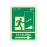 Pictograma archivo 2000 salida emergencia escalera sube derecha pvc verde luminiscente 224x300 mm