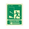Pictograma archivo 2000 salida emergencia escalera sube izquierda pvc verde luminiscente 224x300 mm