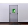 Pictograma archivo 2000 salida emergencia escalera sube izquierda pvc verde luminiscente 224x300 mm