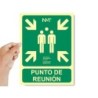 Pictograma archivo 2000 punto de reunion pvc verde luminiscente 224x300 mm