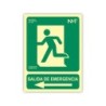 Pictograma archivo 2000 salida de emergencia izquierda pvc verde luminiscente 160x320 mm