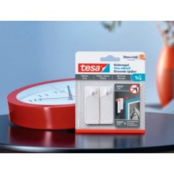 Clavo autoadhesivo tesa sujecion hasta 0,5 kg uso paredes pintadas removible blister de 2 unidades