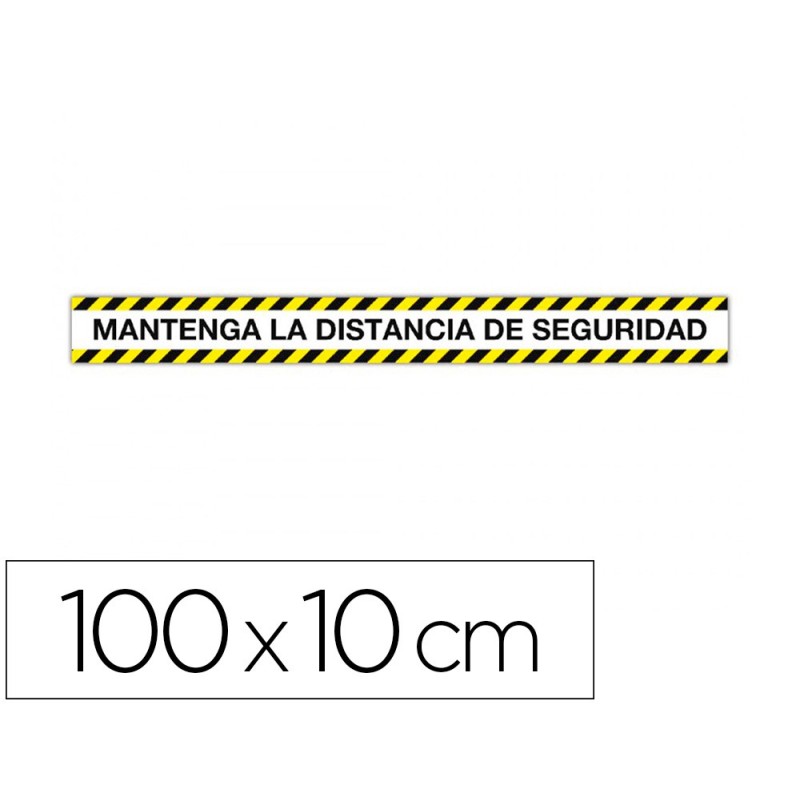 Cinta de señalizacion adhesiva apli mantenga la distancia 100 x 10 cm Cinta de señalizacion adhesiva apli mantenga la distancia 100 x 10 cm