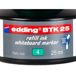 Tinta rotulador edding pizarra blanca btk-25 color verde bote 25 ml