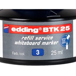 Tinta rotulador edding pizarra blanca btk-25 color azul bote 25 ml