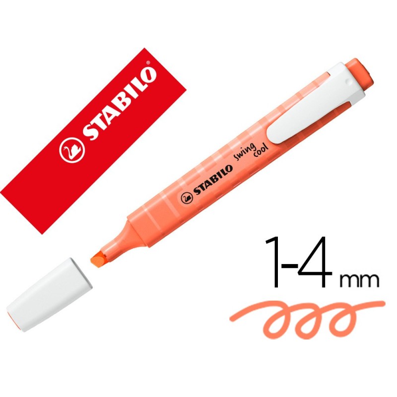 Rotulador stabilo fluorescente fino swing cool pastel coral meloso Rotulador stabilo fluorescente fino swing cool pastel coral meloso