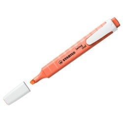 Rotulador stabilo fluorescente fino swing cool pastel coral meloso