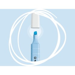 Rotulador stabilo fluorescente fino swing cool pastel azul nublado