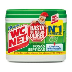 Elimina olores wc net fosas septicas capsula de 18 gr caja de 20 unidades